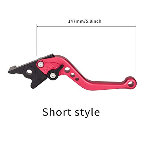 Hopider Short Brake Clutch Levers Compatible with GROM MSX125 2014-2026 - color: Red