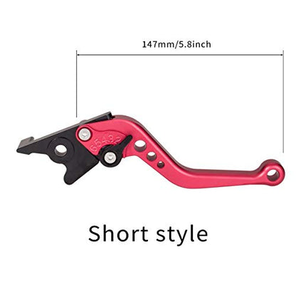 Hopider Short Brake Clutch Levers Compatible with GROM MSX125 2014-2026 - color: Red