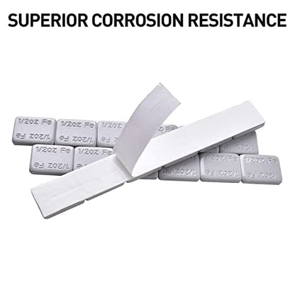 A A IN 1/2oz Stick on Adhesive Wheel Weights, 288pcs, 48strips/Box, Grey - color: Grey, style: 1/2oz, 144oz