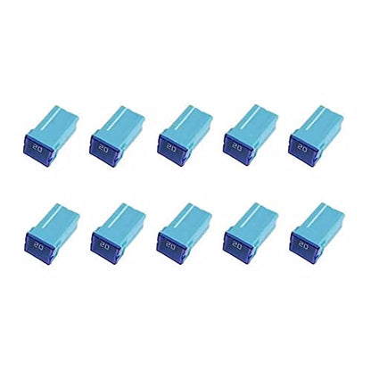 10 Pc Automotive Tall/Standard Profile JCASE Fuse 20 Amp Fuse Kit for Ford, Chevy/GM, Nissan, and Toyota Pickup Trucks, Cars and SUVs - style: 20 Amp