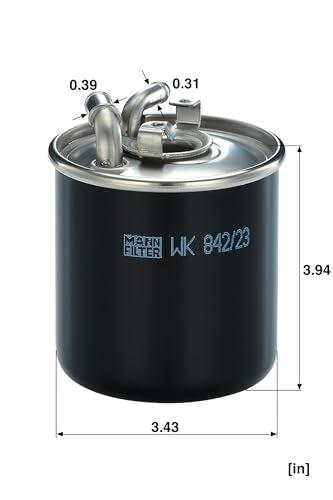 MANN-FILTER WK 842/23 x Fuel Filter Compatible With Select Mercedes-Benz Sprinter Models With Water Sensor Connection