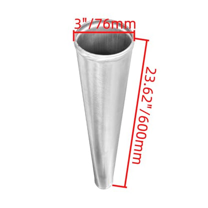 3" (76mm) OD Straight Aluminum Alloy Tube Intercooler Pipe 23.5in (600mm) Length Air Intake Tube Aluminum Intercooler Pipe Aluminum Pipe Tube Brushed Finish Silver - size: L: 23.62"(600mm) Straight