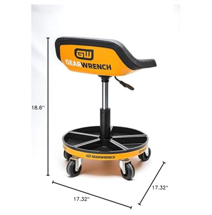GEARWRENCH Adjustable Height Swivel Mechanics Seat, 18" To 22" - 86994