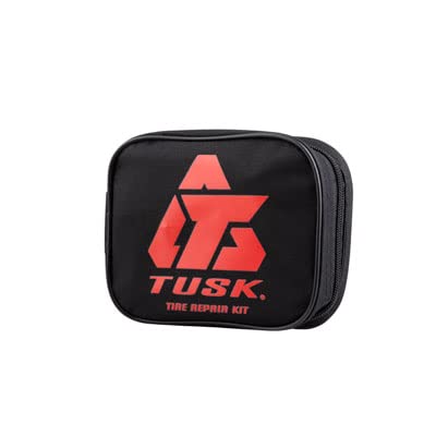 Tusk Tire Repair Trail Kit – Complete Motorcycle & ATV Flat Tire Repair Set with CO₂ Inflator, Cartridges, Plugs, Patches & Gauge in Durable Nylon Case