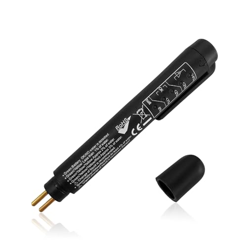 Brake Fluid Liquid Tester Pen, DOT 3 DOT 4 DOT 5.1 Brake Diagnostic Testing Pen Tool, Brake Fluid Liquid Oil Analyzer with 5 LED Indicators, Universal Car Accessories (1 PCS) - color: 1 PCS