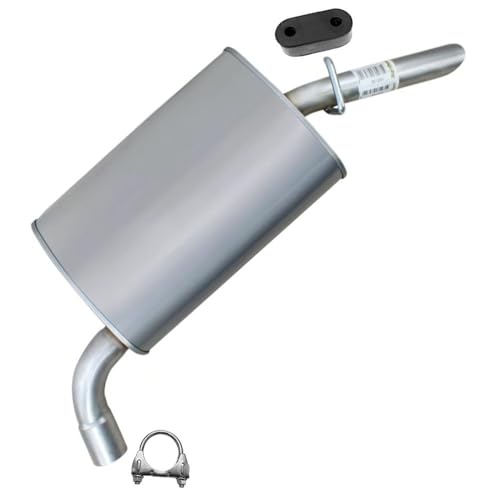 Exhaust Rear Muffler Compatible for 2000-2005 Buick Park Avenue 3.8L | Stainless Steel | Northeastern Exhaust | Free Clamp and Hanger Included | Automotive Replacement Part | Direct-Fit