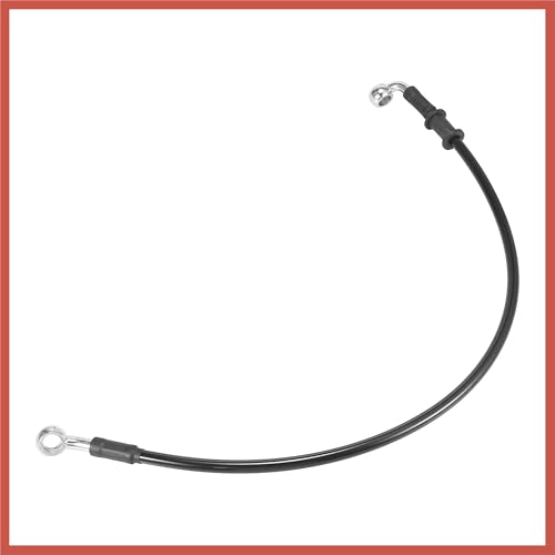 ACROPIX Universal 50cm 19.69" Motorcycle Brake Clutch Oil Hose Line Pipe Hydraulic Reinforced Stainless Steel Braided Black Car Parts