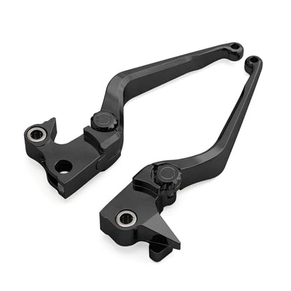Motorcycle Levers Brake Clutch Hand Lever Adjustable Fit for Harley 2004-2013 Sportster XLH XL 883 1200 (Long, Black) - color: Black, style: Long