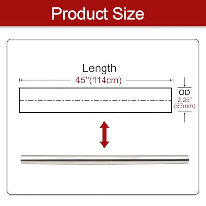 Stainless Steel 2.25''Inch Straight DIY Custom Mandrel Exhaust Pipe - size: 2.25 Inch-2PC