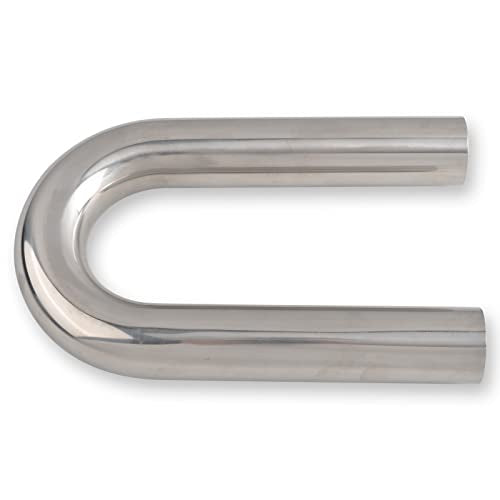2 Inch 180 Degree DIY Custom Mandrel Exhaust Pipe Tube Pipe, T304 Stainless Steel, Universal Fit, 22.82 Inch End to End Length, 2'' OD Mandrel Bend Pipe - size: 2''OD-180 Degree-1PC