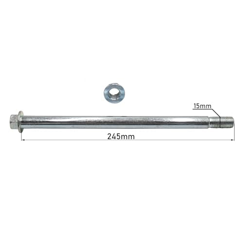 15mm 245mm Front Rear Wheel Axle for Pit PRO Trail Dirt Bike Thumpstar 110cc 125cc 140cc 150cc 160cc