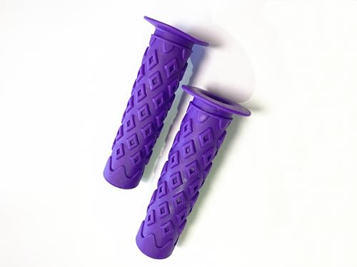 Bike Grips Bicycle Handlebar End Grips Replacement Handle Bar Grips Non-Slip Soft Rubber Protector for Mountain Bike Tricycle Wheel Chair - color: PURPLE