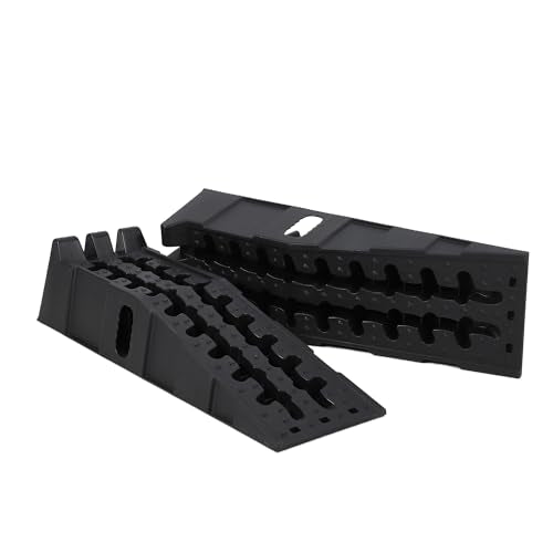Heavy Duty Low Profile Vehicle Service Ramp – 12,000 LB Capacity Car Ramp for Oil Change & Maintenance, 6.7" Lift, Non-Slip Surface, Portable, 2-Pack – Ideal for Trucks, SUVs, Cars