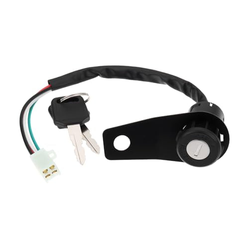 Motorcycle Ignition Switch Key Lock Compatible with 50-150cc Off-Road Motorcycles ATVs and Quads with 8.3cm Bracket