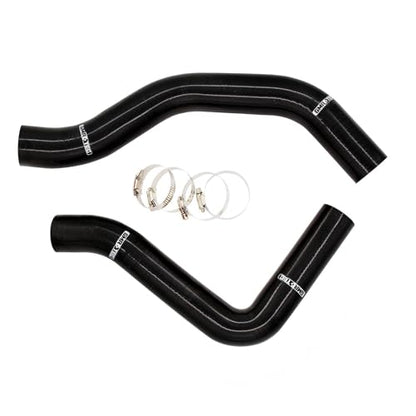 Silicone Radiator Coolant Hose Kit Upper and Lower 2Pcs, Fit for Dodge Ram 1500 2002-2008 4.7L (Black) - color: Black
