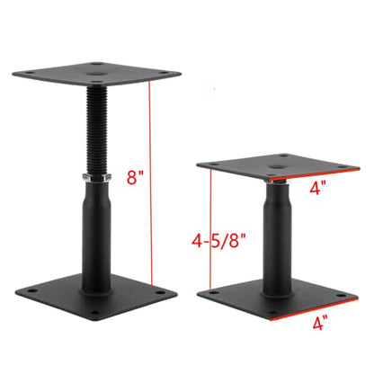 Adjustable Support Jack for The Floor,Post Floor Joist Jacks,Mini Screw Jack,RV Step Stabilizer Set-Post 4-5/8" to 8" Black(2PACK)