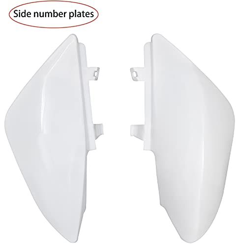Kie CRF50 Plastic Kit XR50 Fender Kit Red White Fairing Fender Kit - Motorcycle Fender Fairing Body Work Kit Compatible with Honda CRF 50 XR 50 SDG SSR 107 110 125 Pit Dirt Bike