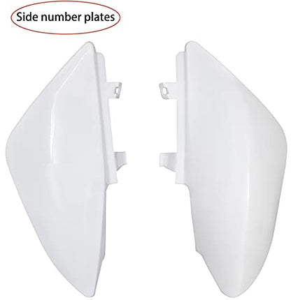 Kie CRF50 Plastic Kit XR50 Fender Kit Red White Fairing Fender Kit - Motorcycle Fender Fairing Body Work Kit Compatible with Honda CRF 50 XR 50 SDG SSR 107 110 125 Pit Dirt Bike