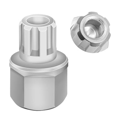 51/6PT Wheel Locking Nut Key Compatible with VW, Audi, Nut Removal - color: 51/6PT