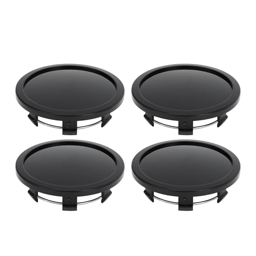 Universal Car Wheel Center Hub Cap/Rim Cover Hub Caps/for Most Cars/Snap-in Plastic 76mm 2.99" OD / 4 Pcs Black