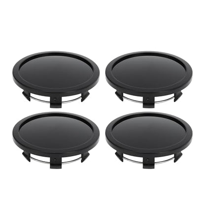 Universal Car Wheel Center Hub Cap/Rim Cover Hub Caps/for Most Cars/Snap-in Plastic 76mm 2.99" OD / 4 Pcs Black