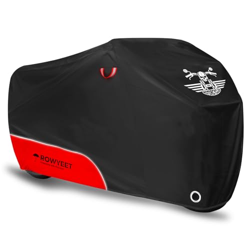 Motorcycle Cover Waterproof Outdoor Storage All Season Protection - color: Red 420D, size: 96.5"