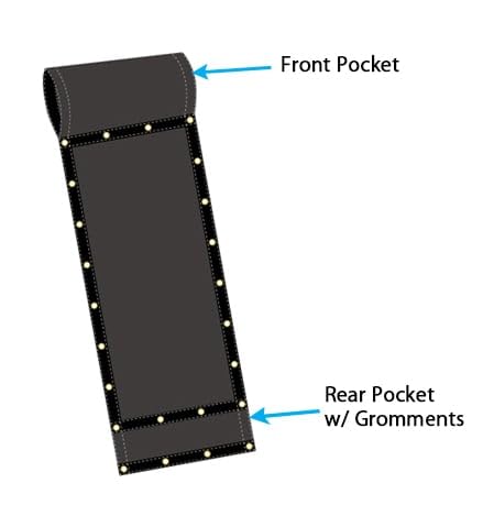 Mytee Products 7'6" x 16' Dump Truck Vinyl Coated Mesh Tarps Cover with 5 Inch 18oz Double Pocket - size: 7.5 ft x 16 ft