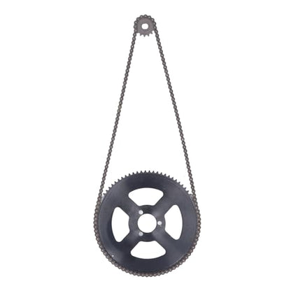 25H Chain Sprocket Kit, 25H Chain Sprocket Set Steel 10mm 15T Front Sprocket 29mm 80T Rear Sprocket 146 Link Drive Chain for 47CC 49CC Mini Motorcycle ATV Dirt