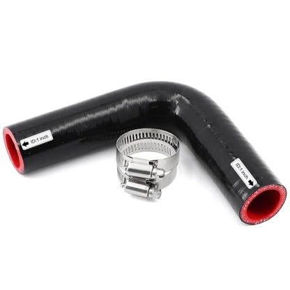 90 Degree Elbow 1 inch(25mm) Silicone Coupler Hose 4-Ply - size: ID 1"