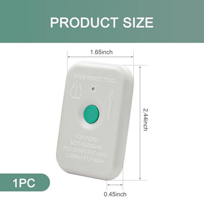 1 PC TPMS Relearn Tool, Car Tire Pressure Resetter, Pressure Monitor Activation Reset Tool, OEM Part Number 8C2T-1A203-AB Compatible with Ford Series Models (White)