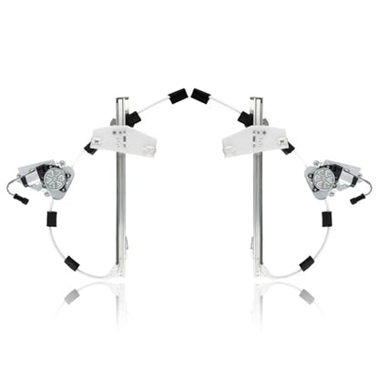 Front Set Power Window Regulator with Motor Assembly Compatible for Jeep Liberty KJ 2002-2006 Left Right Replace 748-569 748-568 68059647AA 68059646AA Driver and Passenger - size: Front Left&Right