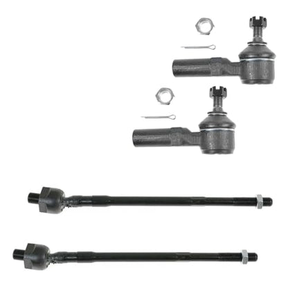 TRQ Inner and Outer Driver and Passenger Side Tie Rod Set 4 Piece - style: PSA55046