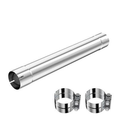 A-KARCK 4'' Muffler Replacement Pipe, Straight Exhaust Pipe 4'' Stainless Steel 30" Long Mandrel Exhaust Tube with 2 Lap Joint Band Clamps - size: 4 Inch (With Two Clamps)