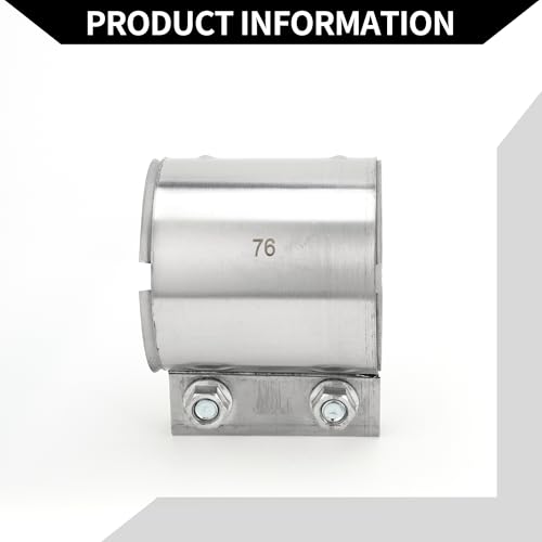 Exhaust Pipe Clamp/Exhaust Muffler Tube Joint for Car Truck/Durable Stainless Steel 2.99" 87mm / 1 Pc Silver Tone - size: 2.99''