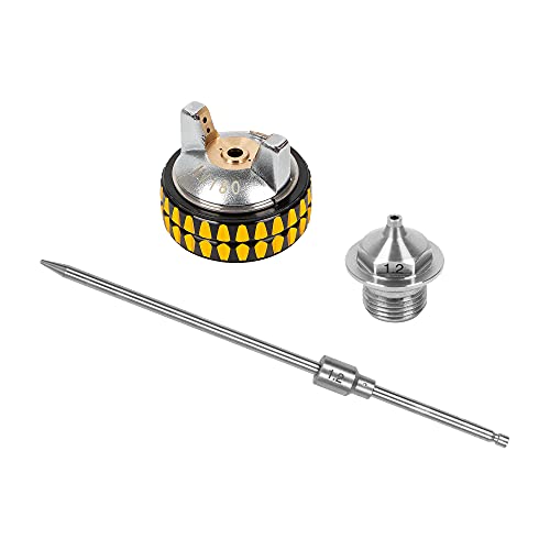 BEETRO 1.2mm Nozzle Kit Stainless Steel for HVLP Professional Gravity Feed Air Spray Gun TC0555 - size: 1.2mm for TC0555