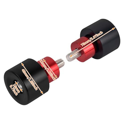 Crash Bar Wheel Screw Fit for Harley Touring and Softai - style: Black Wheel with Red Slider