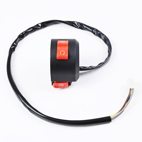 Handlebar Mount Motorbike ON Off Start Kill Switch, 7/8" 22mm 4-Wire Aftermarket Replacement Compatible with 110cc 125cc Taotao ATVs Quad Motorcycle Wheelers Pit Bike