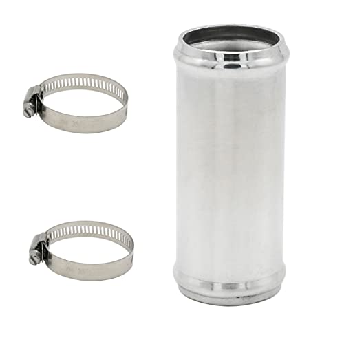 32mm(1.25") OD, Length 3" (76mm), Straight 1.25 Inch 6061 Aluminum Alloy Hose Joiner Tube Intercooler Pipe Connector High Class Glossy Polished Treatment Air Intake Tube with Bead Roll - size: OD 1.25" (32mm)