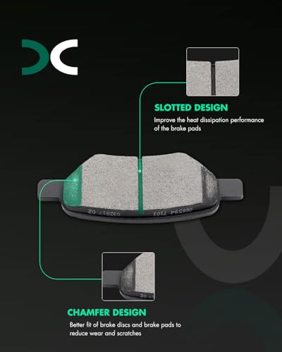 SCITOO Front 11.65" Rear 10.63" Brake Pads and Rotors Kits Brakes Kit - size: 55093+D1160 & 55094+D1033 [4+8PCS]