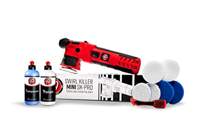 Adam's Polishes SK Pro 12mm Car Polisher Kit (10 Item) - Professional Dual Action Polisher for Car Detailing - Paint Correction, Waxer Buffer DA Polisher - Variable Speed Car Polisher System - size: Polishing Kit (10 Items)
