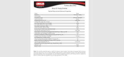 Amalie Blue Hi-Temp Grease #2 (160-68321-91) 14 Oz Tube, Pack of 10 | Made in USA - size: 14 Ounce