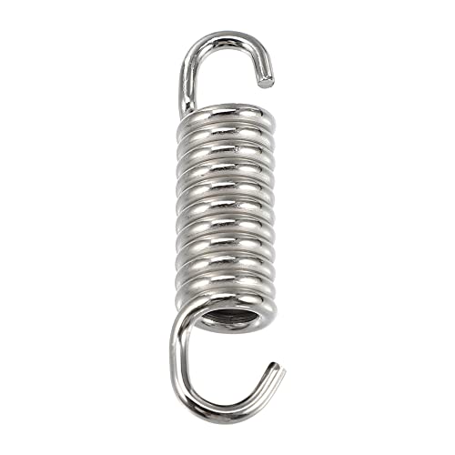 X AUTOHAUX 2 Pcs Motorcycles Universal Exhaust Pipe Spring 43mm 1.69" Stainless Steel Exhaust Pipe Spring Hook Modified Accessory