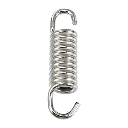 X AUTOHAUX 2 Pcs Motorcycles Universal Exhaust Pipe Spring 43mm 1.69" Stainless Steel Exhaust Pipe Spring Hook Modified Accessory