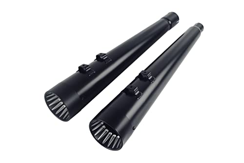 SHARKROAD Black 4.4'' Slip-On Mufflers for Harley 2017-up Touring Road King, Steet Glide, Road Glide, Electra Glide, 18BB