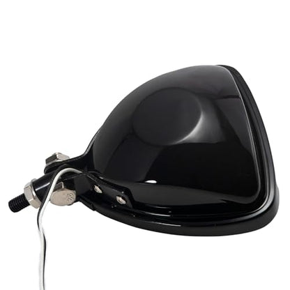 Motorcycle Headlight, Custom Triangle Headlamp, Upgraded Bikes' Front Light Universal Fit Chopper Bobber Cafe Racer Harley Springers Triumph - Bottom Mount Black Housing Clear Lens - size: Triangle balck