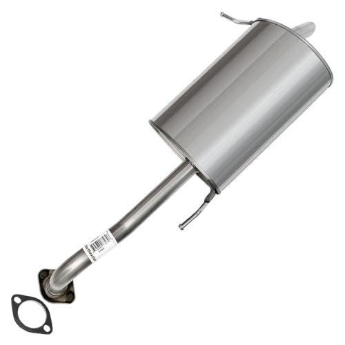 Exhaust Muffler Compatible for 2011-2016 Hyundai Elantra 1.8L | Stainless Steel | Northeastern Exhaust | Free Gaskets Included | Automotive Replacement Part | Direct-Fit - color: Rear Muffler