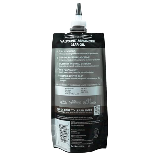 Valvoline FlexFill Advanced Full Synthetic 75W-90 Gear Oil 1 Quart Pouch - size: 75W-90, style: Advanced