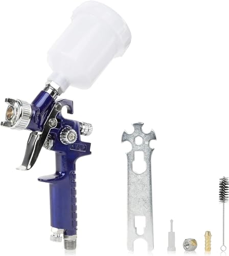 NEIKO 31207A HVLP Mini Gravity Feed Air Spray Paint Gun | 1.0 mm Nozzle Size | 125 cc - style: 1.0mm nozzle, Mini