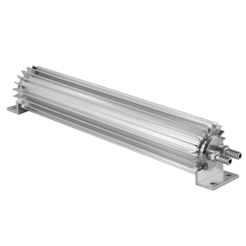 Universal 15'' Aluminum Dual Pass Finned Transmission Oil Cooler W/Fittings Silver - color: Silver, size: 15''