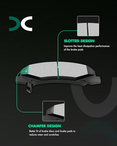 SCITOO D1159 D999 8pcs Brake Pads Set For Chevrolet For Impala 2011-2013 - size: Front-D1159 & Rear-D999